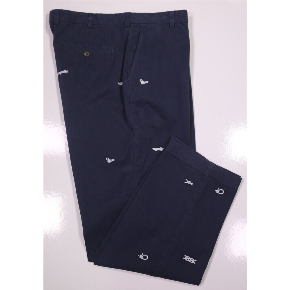 Brooks Brothers Navy Embroidered Icon Chinos